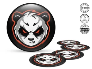 Silicone stickers Custom Edition Sports Car Dome Stickers